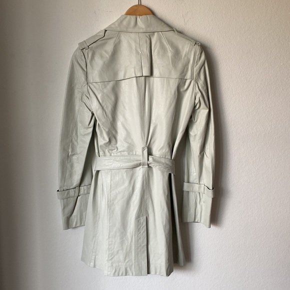 NWT Costume National Genuine Leather Trench Rain Coat Jacket, EU40 or US4 - Picture 5 of 13